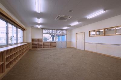 写真：那珂湊第三小学校 体育館の学童保育室
