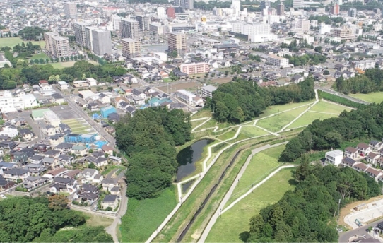 航空写真：ひたちなか市の風景