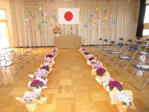 写真:明日は入園式です。
