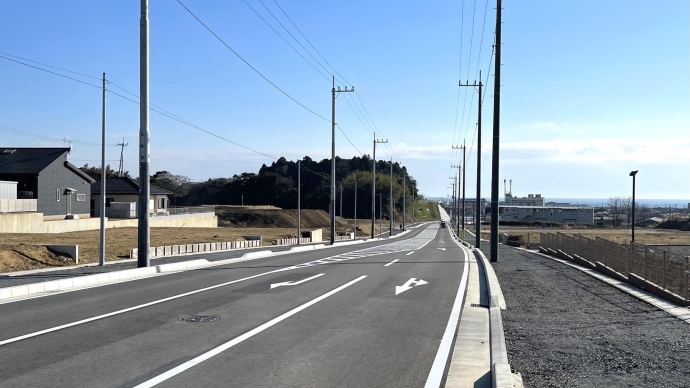 完成後の和田町常陸海浜公園線の写真