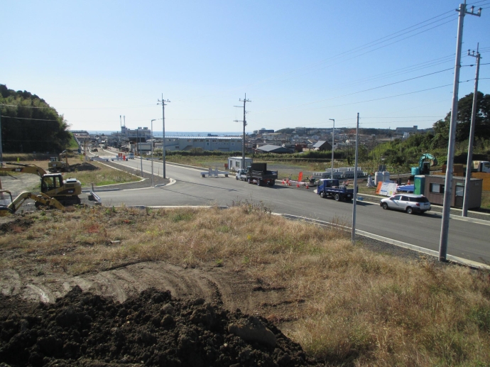 完成前の和田町常陸海浜公園線の写真