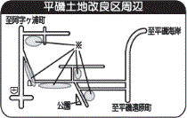 地図：平磯土地改良区周辺