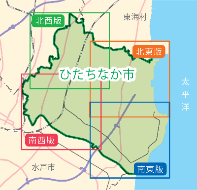 地図：ハザードマップの地区