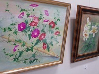 写真：花を描く日本画教室展