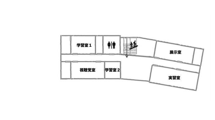 那珂湊コミュニティセンター2階のフロア図