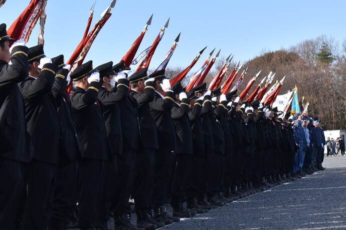 写真：出初式整列