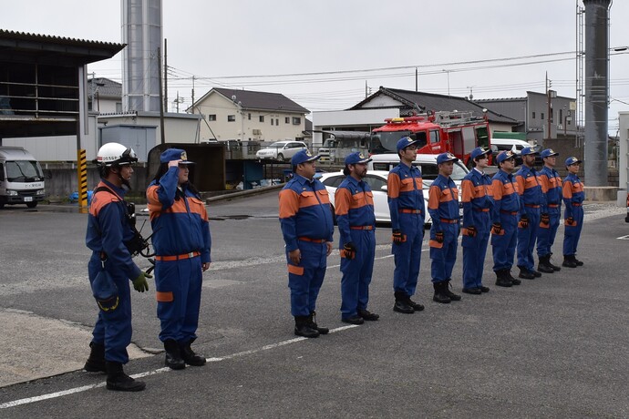 写真：新入団員訓練の様子