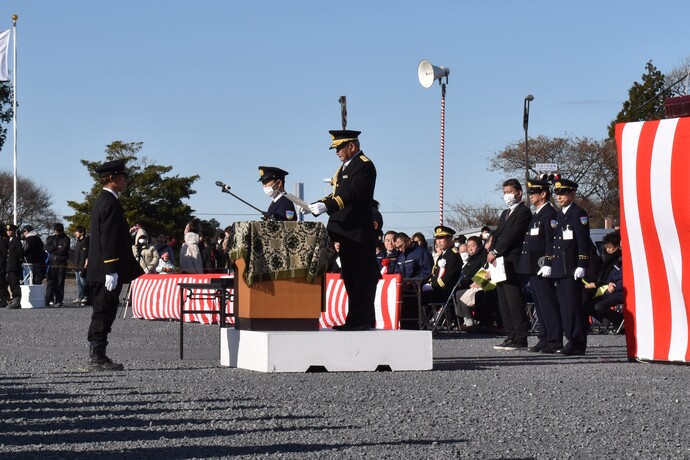 写真：出初式（整列）の様子