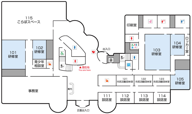 ふぁみりこらぼ1階案内図