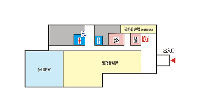 企業合同庁舎1階案内図