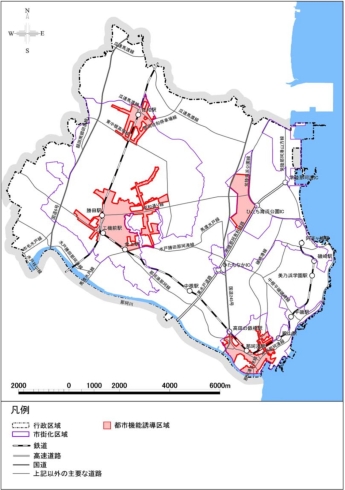 地図：都市機能誘導区域