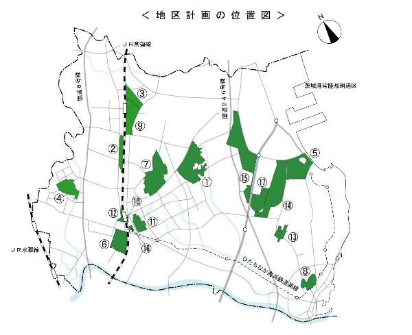 地図：地区計画の位置図