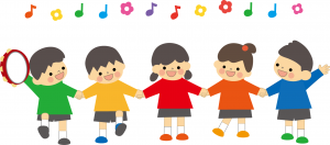 イラスト：歌を歌う子供たち
