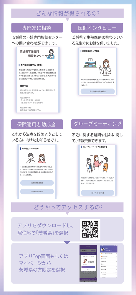 不妊治療データ検索アプリ「ココロミ」チラシ2