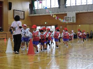 写真：リレー頑張ります。