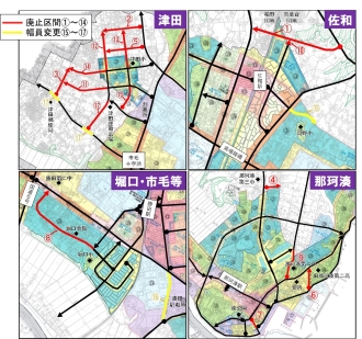地図：都市計画道路変更図