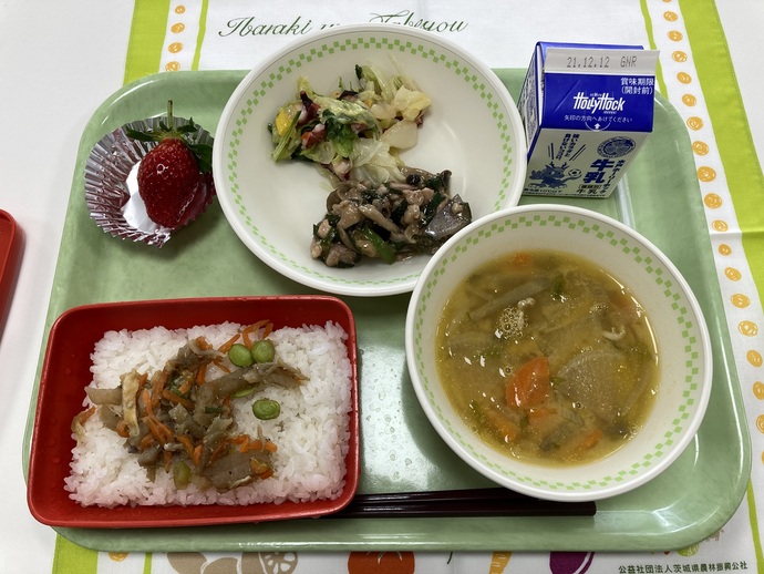 写真：受賞した給食