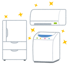 新品の冷蔵庫の図