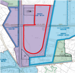 地図：ひたちなか地区南部地区地区計画決定