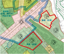 地図：東部地区区域除外