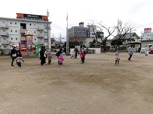 写真：豆まき