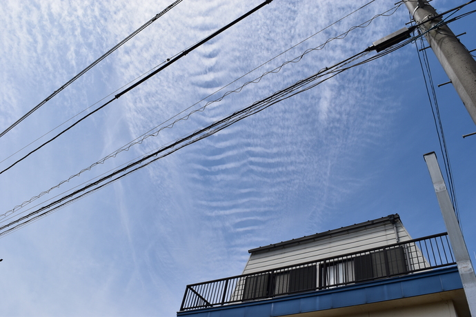 うろこのような雲の空