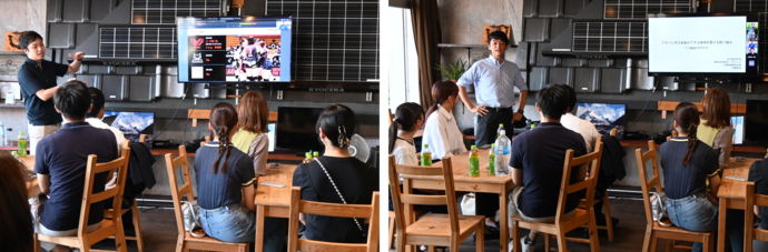 受入企業側の説明の写真