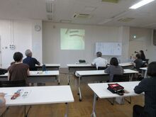 写真:よこ線の書き方の説明