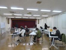 写真:自分の住所と名前の練習