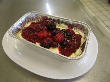 写真：完成したレアチーズケーキ