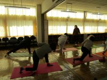 写真：下半身を強化している様子（1）