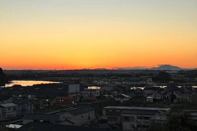 夕焼けの写真