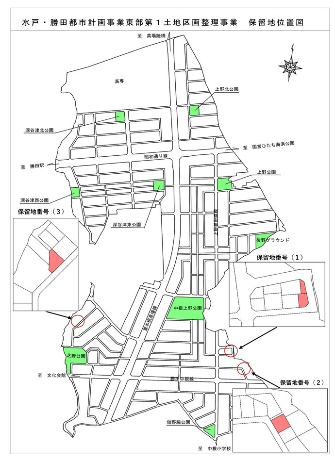 東部第1保留地位置図