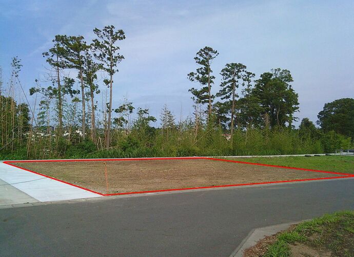 西側道路から撮影した写真