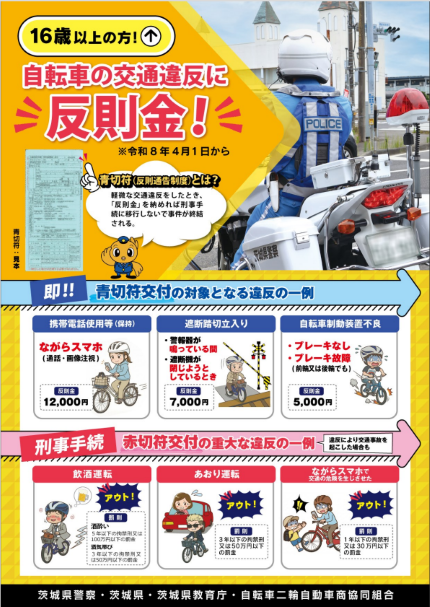 自転車青切符チラシ表