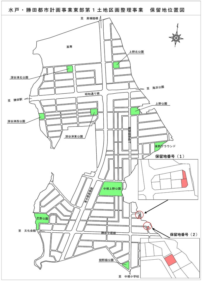 東部第1保留地位置図