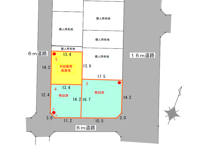 140街区先着販売位置図